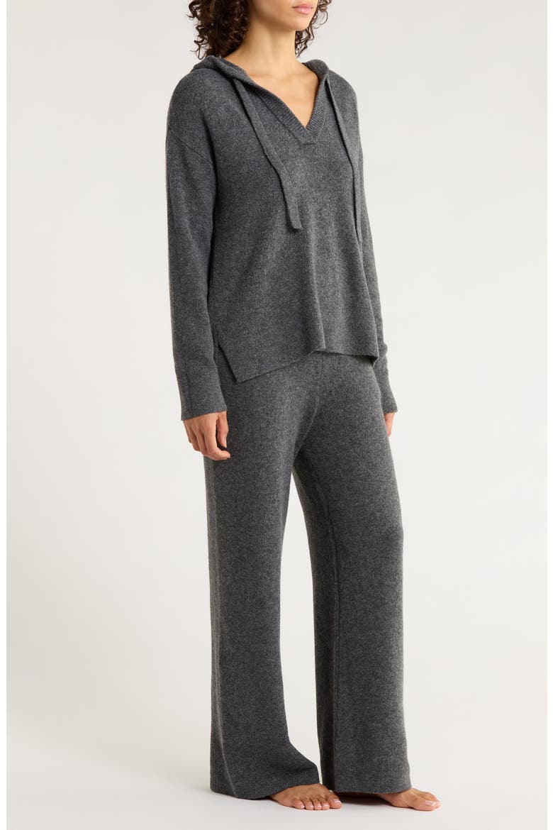 Cozy Hooded Lounge Set, Alternate, color, GREY CHARCOAL HEATHER