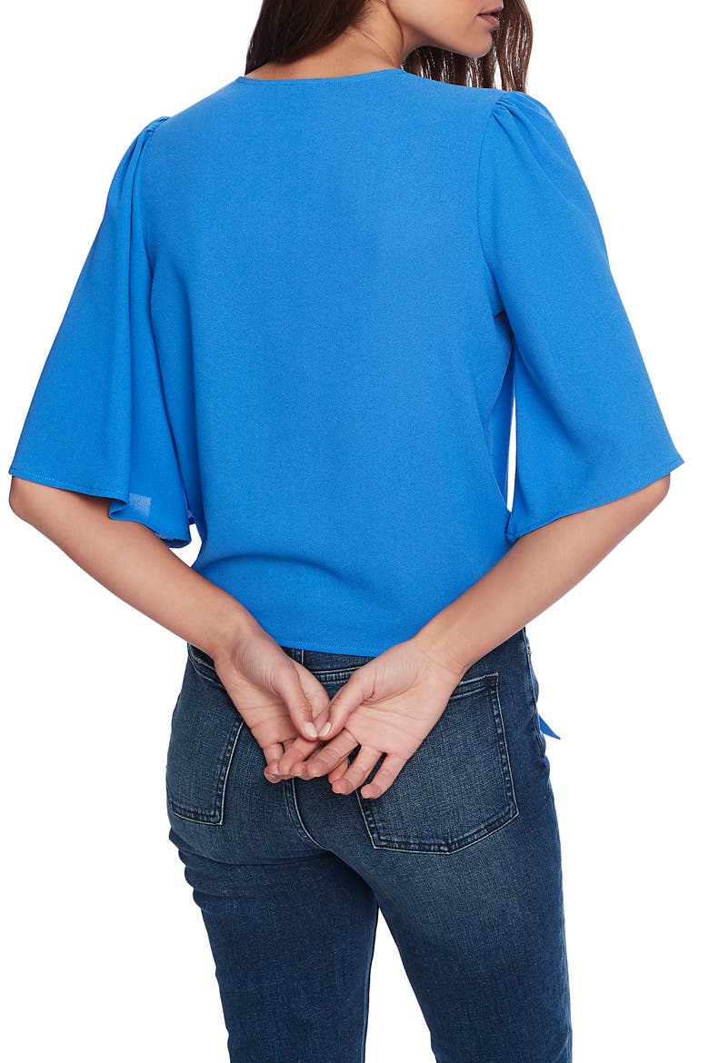 Tie Front Blouse, Alternate, color, HARBOR WAVES