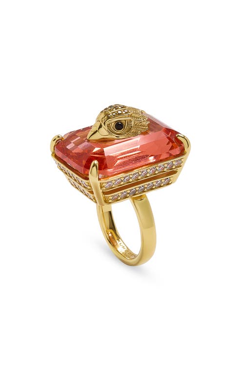 KURT GEIGER KURT GEIGER LONDON EAGLE HEAD CRYSTAL COCKTAIL RING