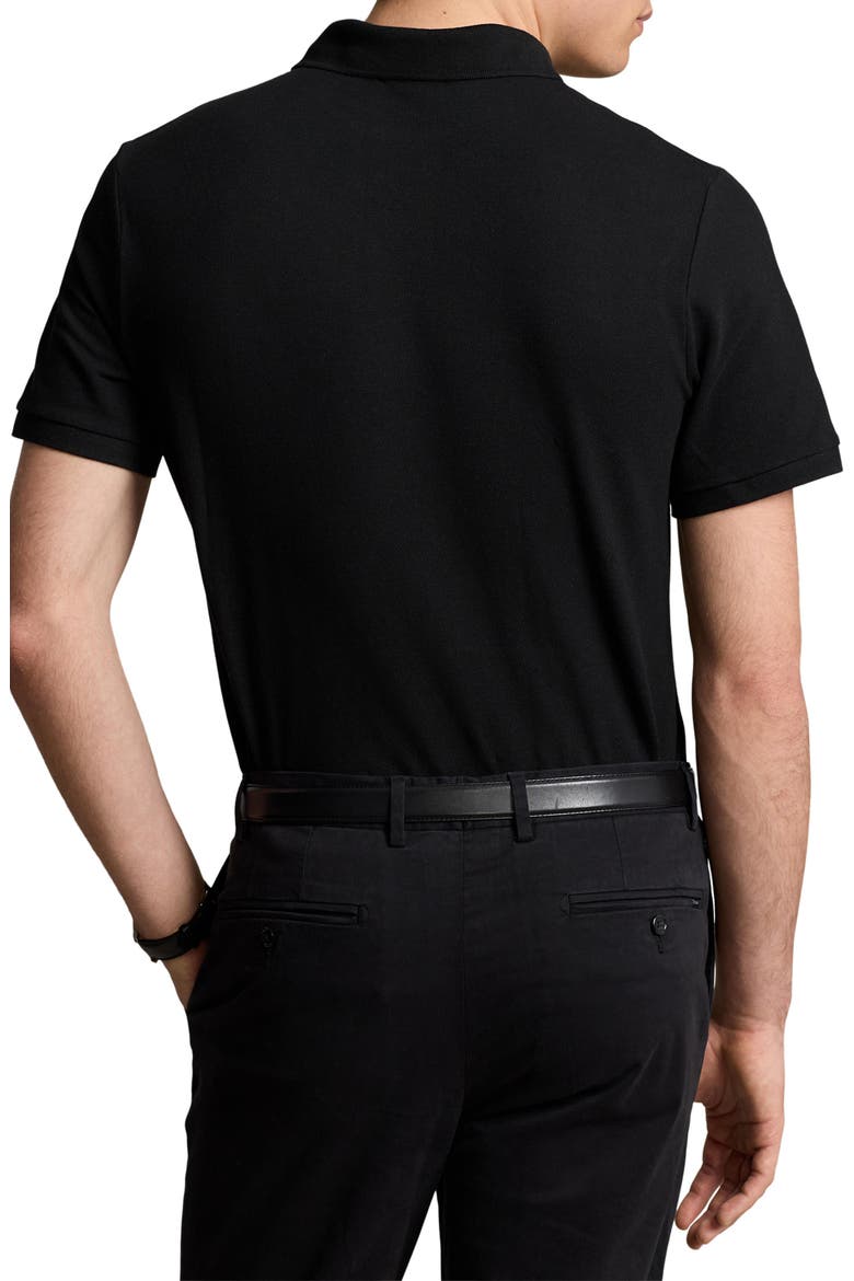 Cotton Polo, Alternate, color, BLACK