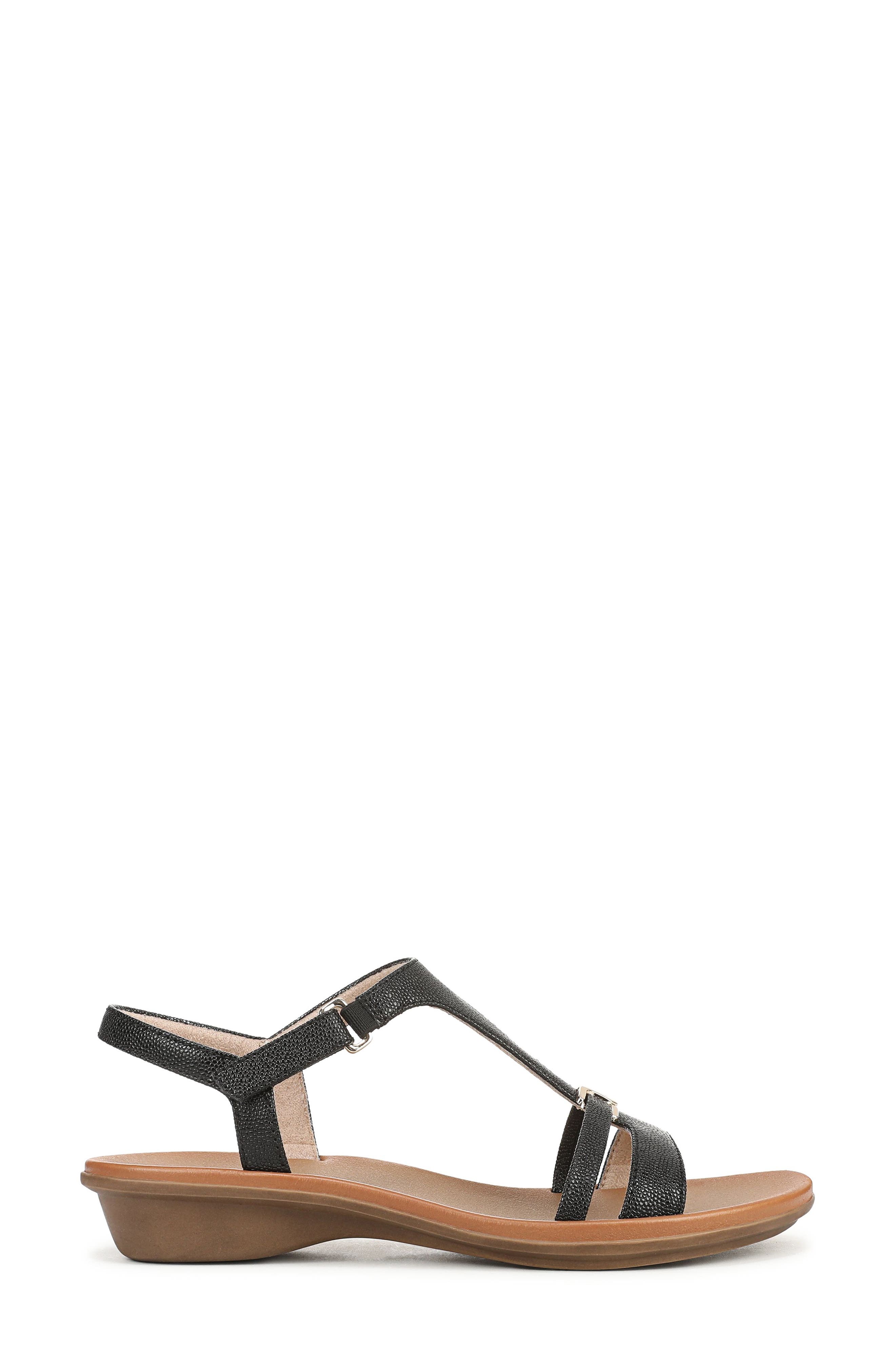 Naturalizer Sofia Sandal, Alternate, color, Black Pebbled Faux Leather