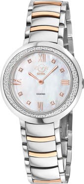 GEVRIL Amalfi Mother-of-Pearl Swiss Diamond Watch, 34mm - 0.04ct.