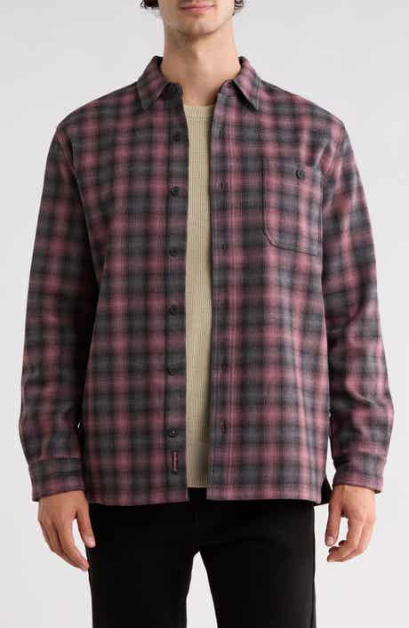 Plaid Corded Fleece Shirt Jacket