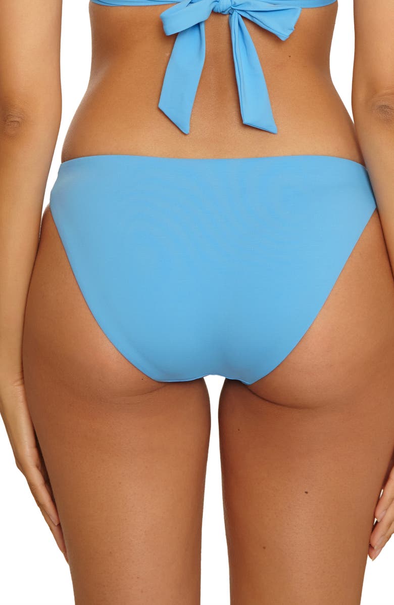 Becca Fiesta American Basket Weave Trim Bikini Bottoms, Alternate, color, Sky Blue