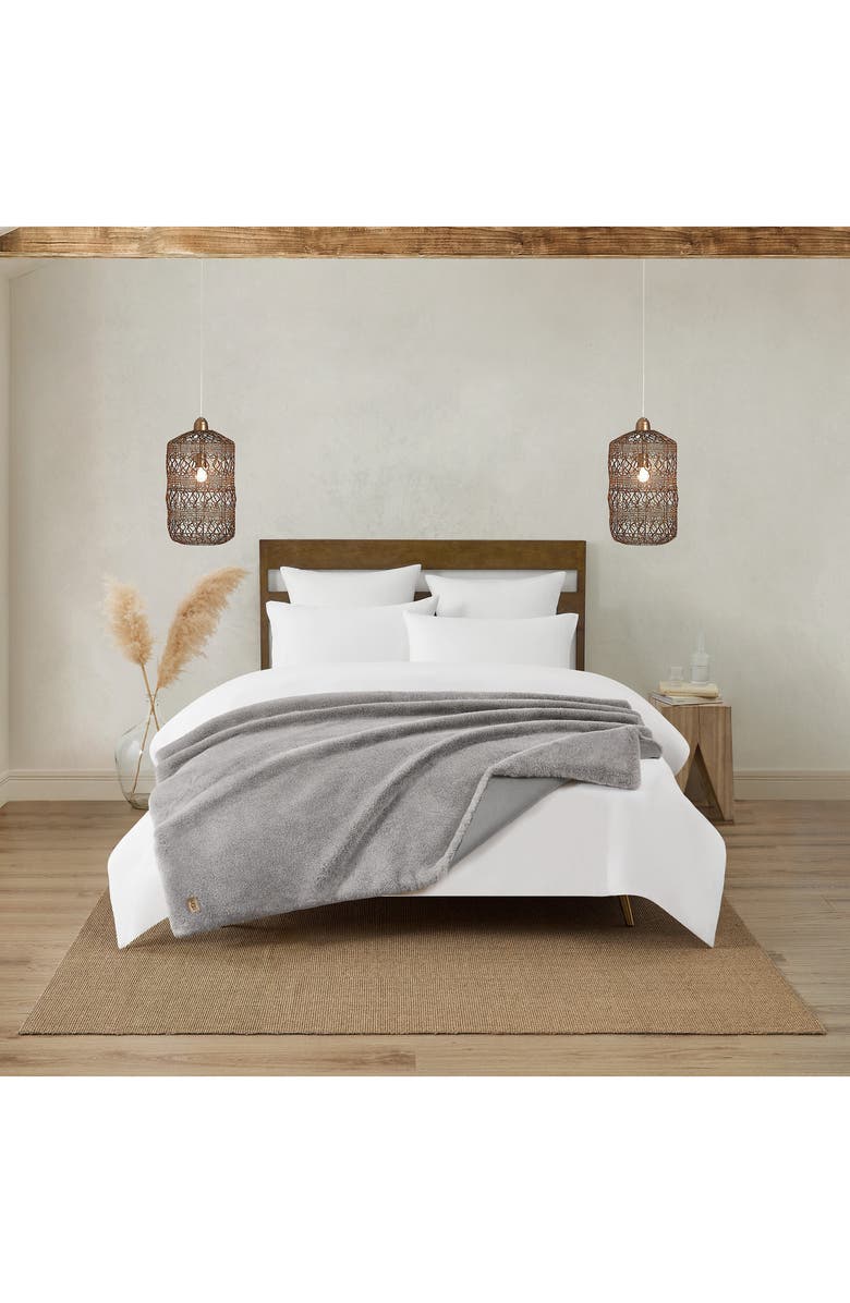 UGG<sup>®</sup> Matti Faux Fur Throw Blanket, Alternate, color, Lighthouse