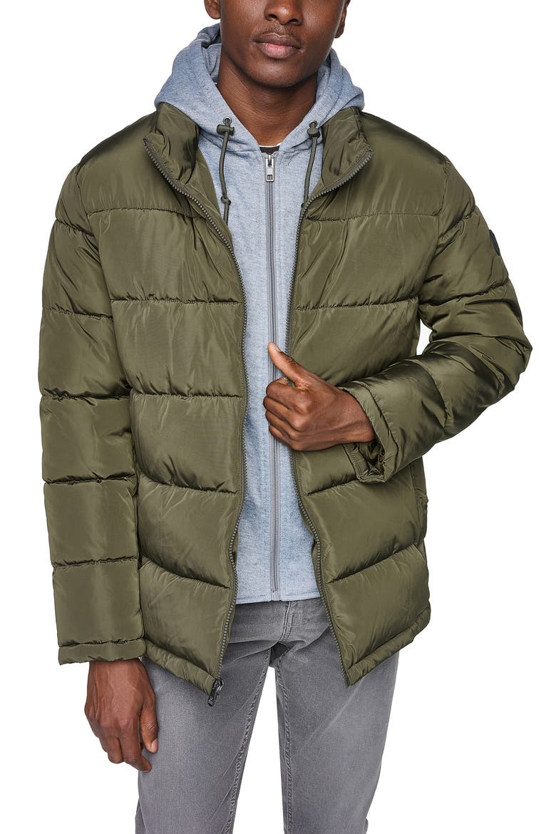 Hooded Puffer Jacket, Alternate, color, OLIVE