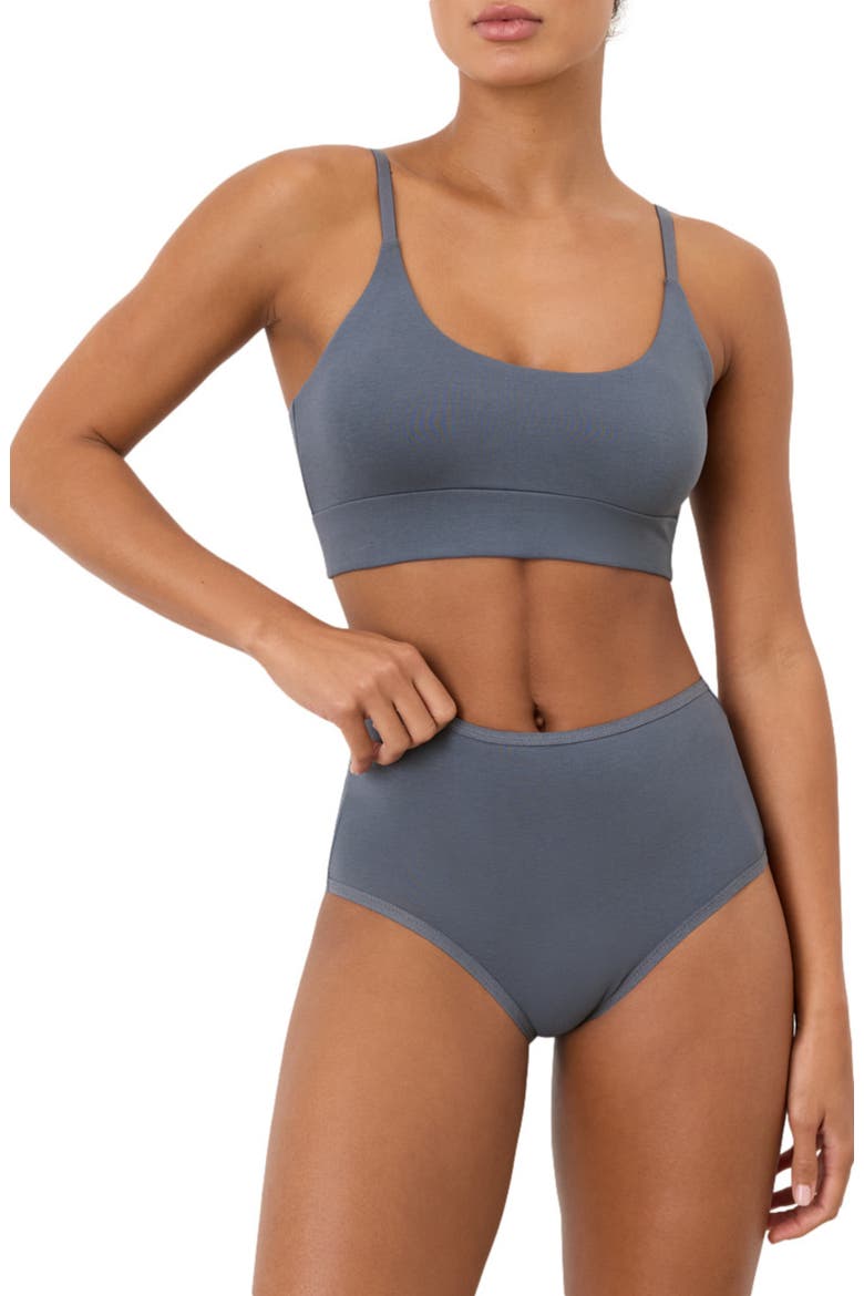 Everyday High Rise Brief 5-Pack Made With Organic Cotton, Main, color, Dawn Sky