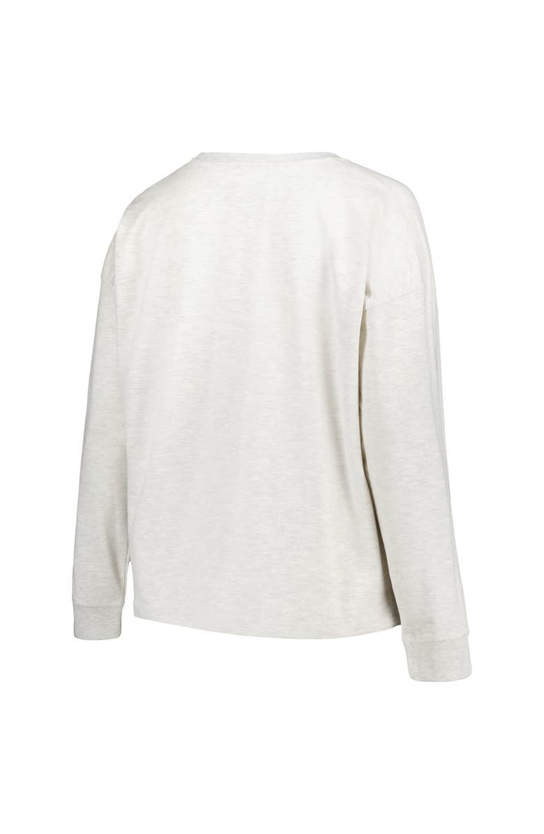 PROFILE Women's Profile Oatmeal Los Angeles Dodgers Plus Size French Terry Pullover Sweatshirt, Alternate, color,