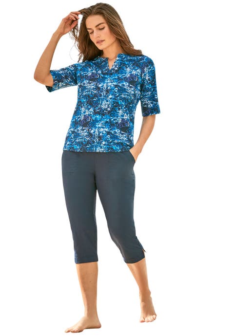 Three-Quarter Sleeve Swim Tee