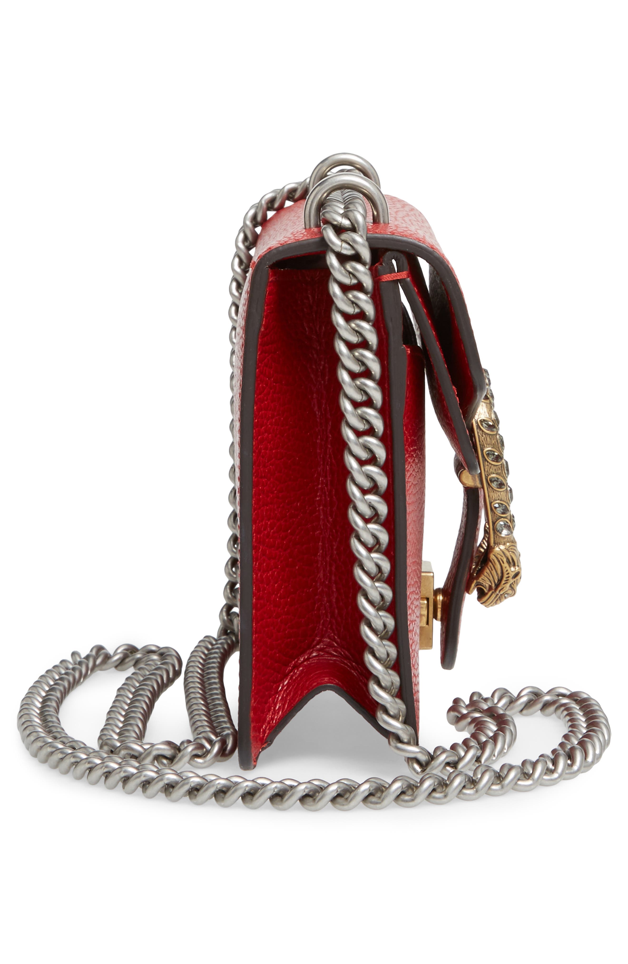 Gucci Mini Dionysus Leather Shoulder Bag, Alternate, color, 