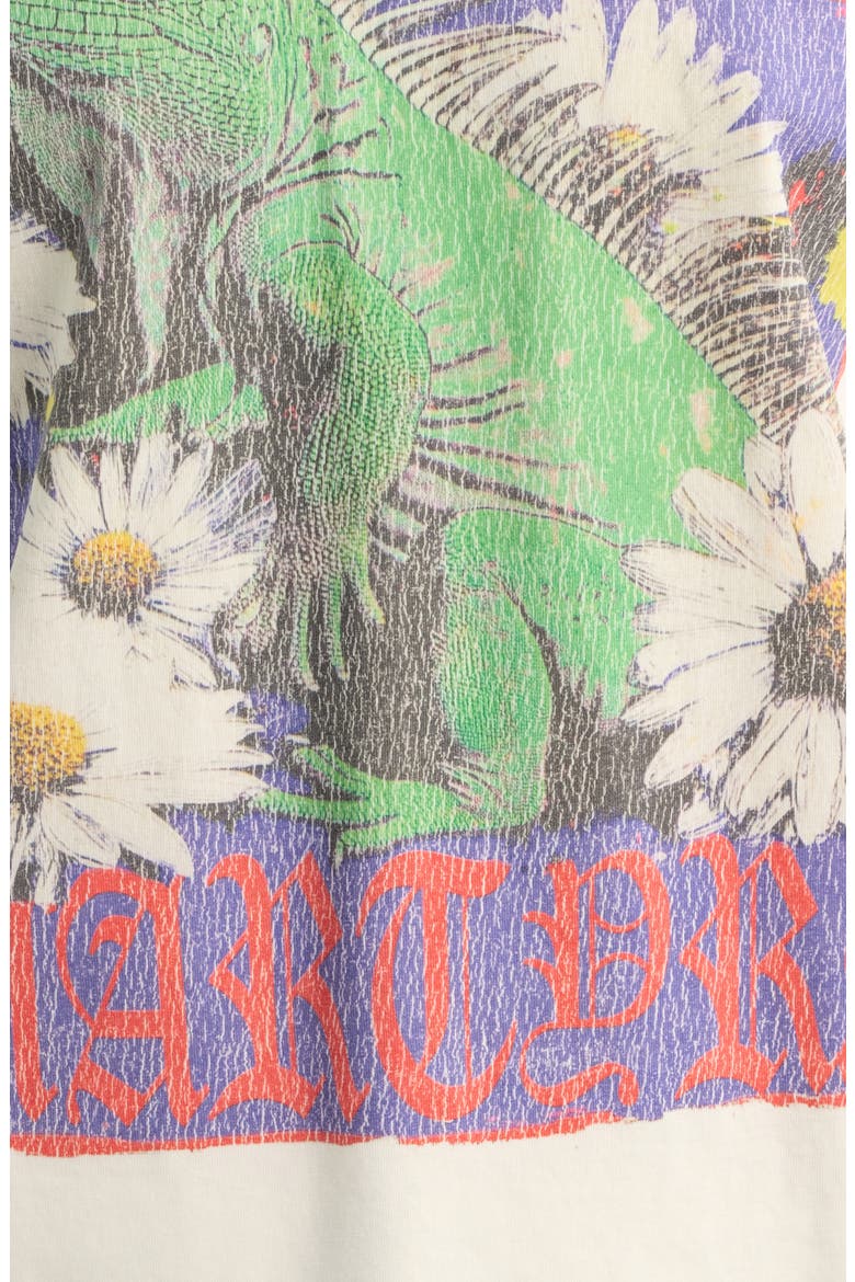 Iguana Oversize Cotton Graphic T-Shirt, Alternate, color, OFF WHITE