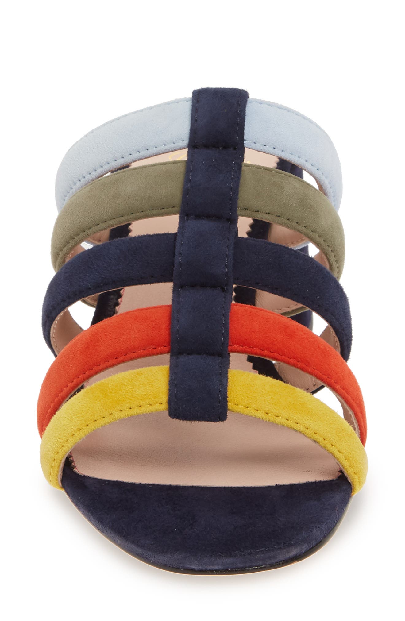 J.Crew Penny Strappy Suede Slide Sandal, Alternate, color, 