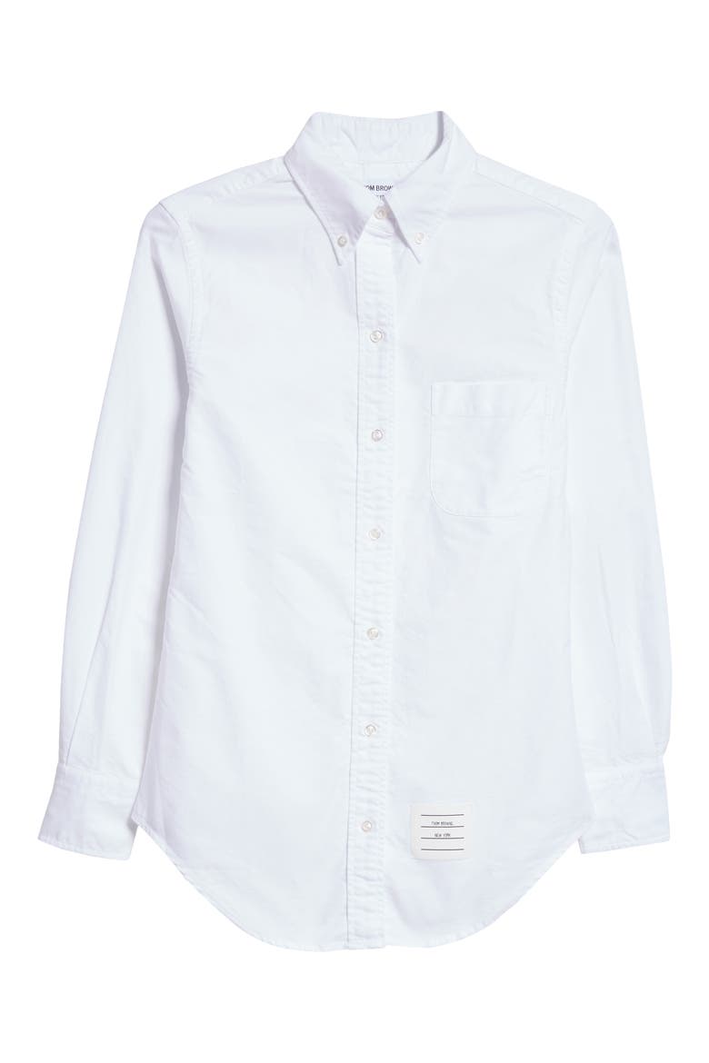 Men's Classic Fit Cotton Button-Down Shirt, Alternate, color, WHITE