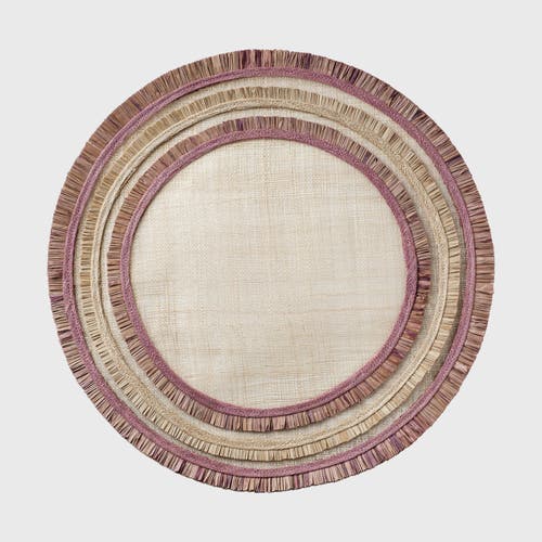 Joanna Buchanan Ruffle Edge Straw Placemat, Set Of Four