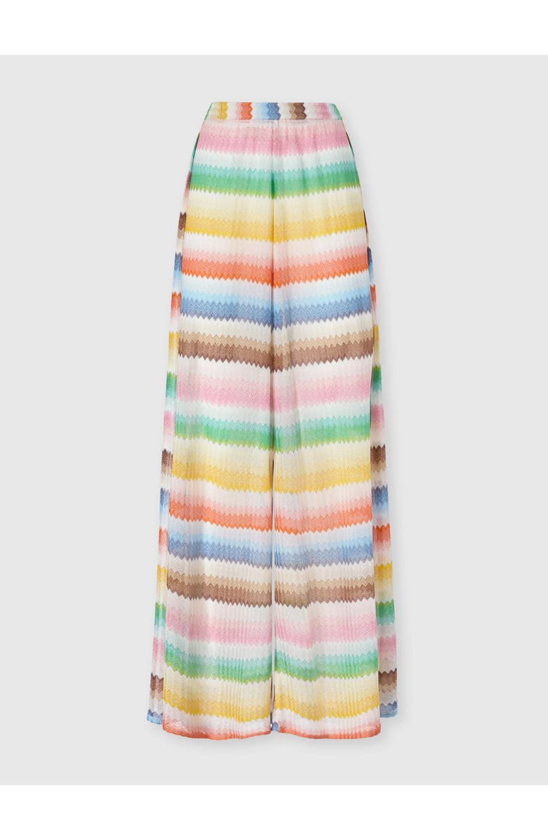 Missoni Beach Cover-up Pants With Dégradé Zigzag Pattern And Slits, Main, color, Multicoloured