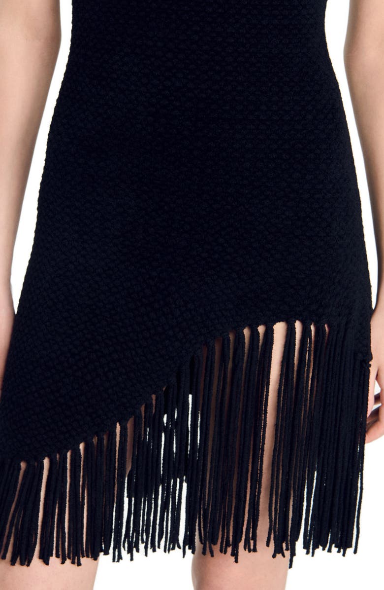 SANDRO Short fringed dress, Alternate, color, 