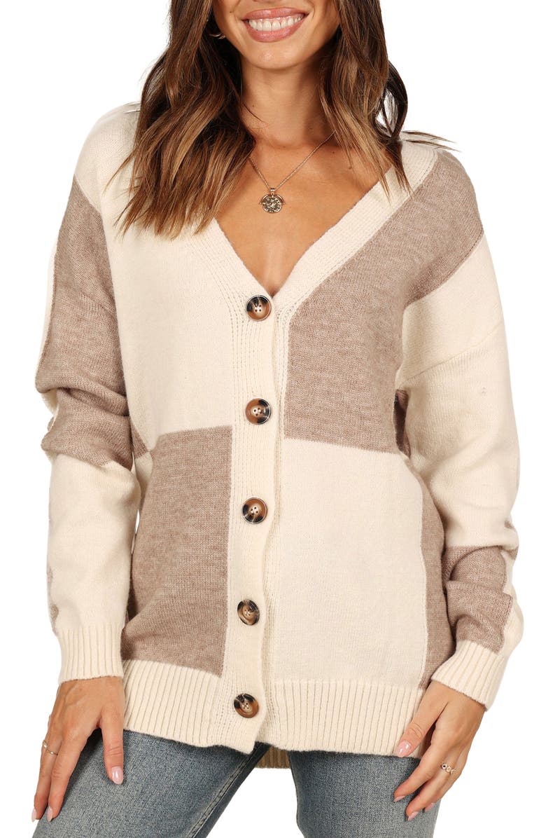 Petal & Pup Millie Check Cardigan, Main, color, 