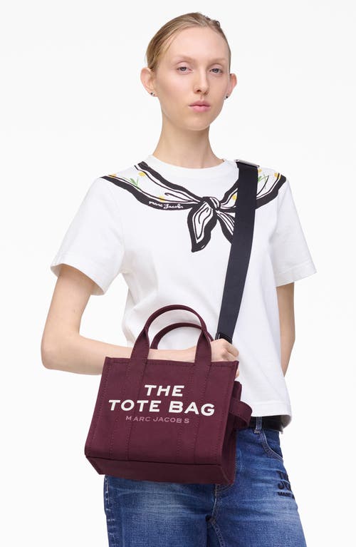 Marc Jacobs Borsa A Mano The Canvas Small Tote Bag Dark Plum In Purple