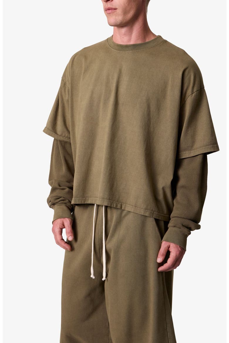 Layered Thermal Long Sleeve T-Shirt, Alternate, color, OLIVE