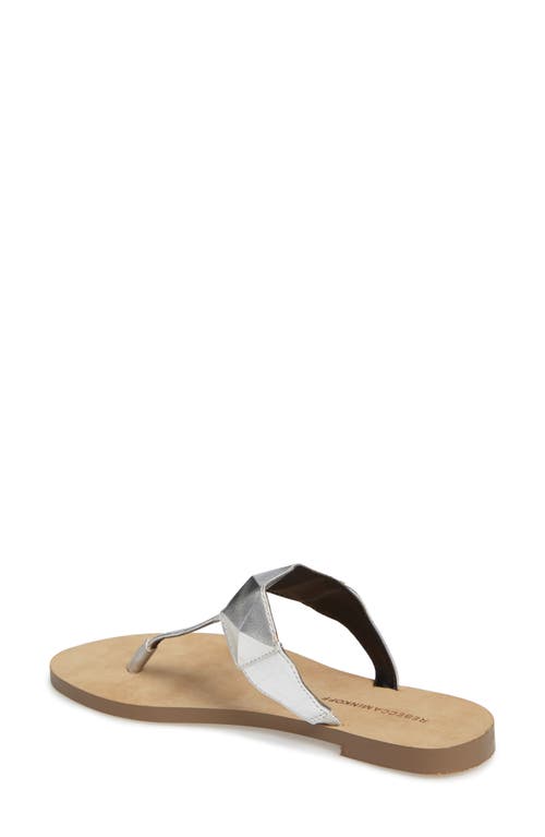 Rebecca Minkoff Eloise Flip Flop Sandal In Silver
