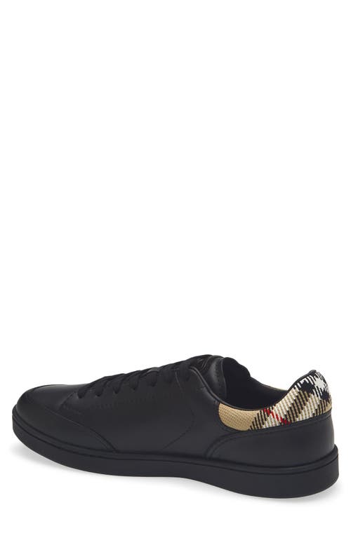 Burberry Set Leather Sneakers In Black