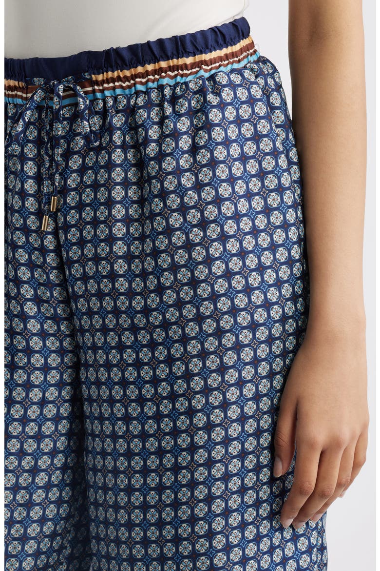 Relaxed Drawstring Satin Pants, Alternate, color, CLASSIC NAVY