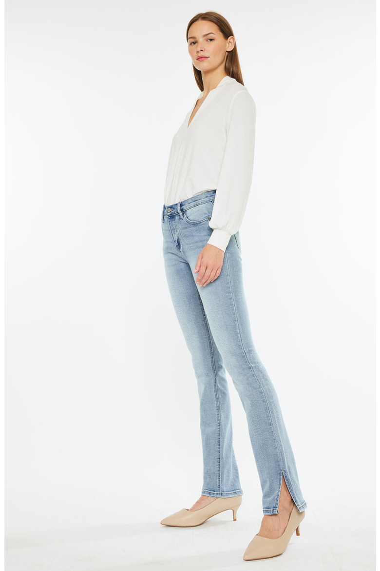 Nadia Mid Rise Y2K Bootcut Jeans, Alternate, color, Medium Wash