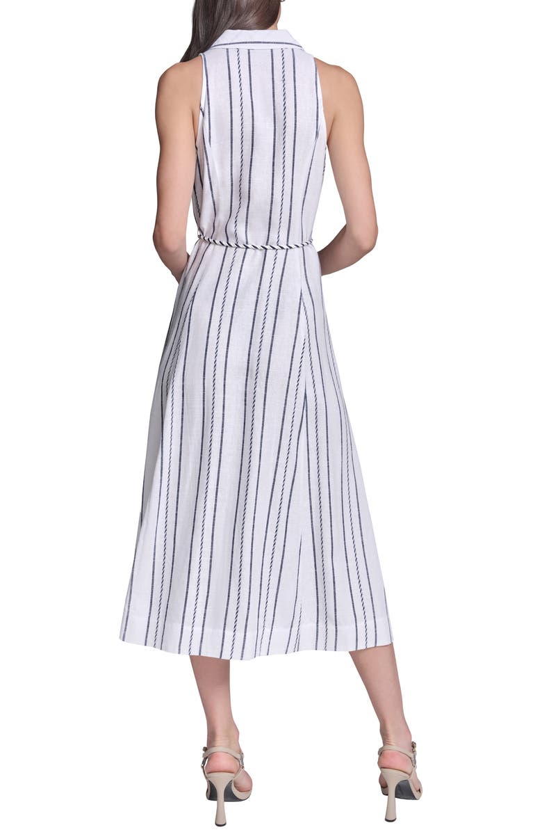 KARL LAGERFELD Striped Midi Shirtdress, Alternate, color, 