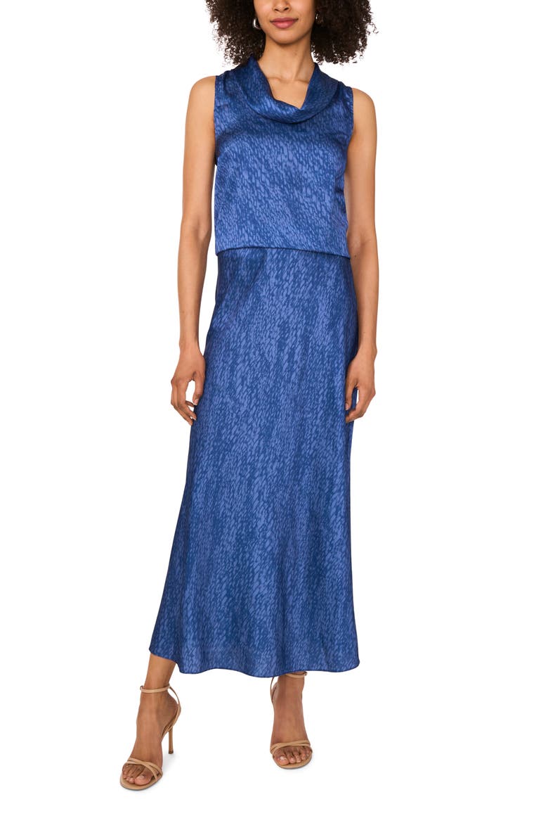 Cowl Neck Sleeveless Top, Alternate, color, BLUEBERRY
