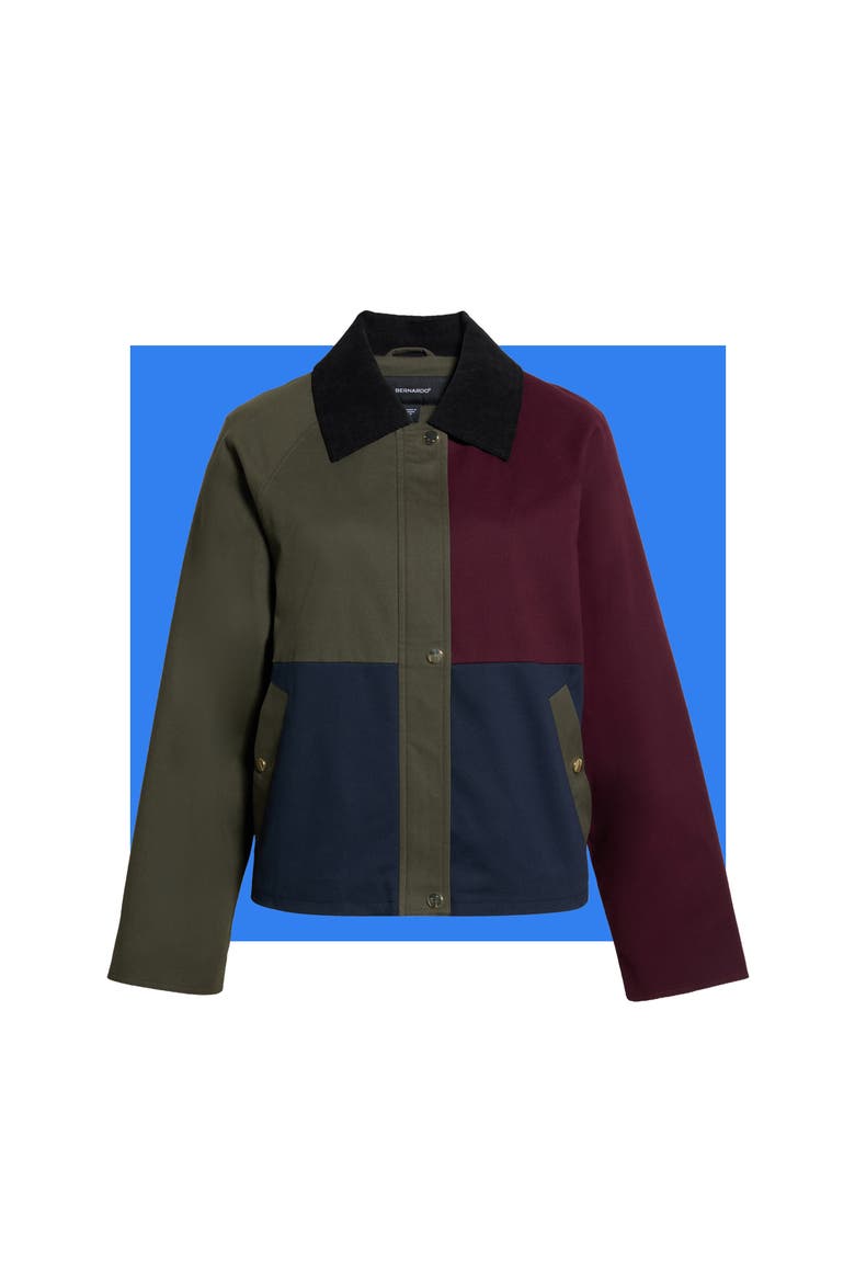 Colorblock Short Jacket, Main, color, TRIO
