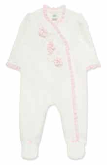 Velour Flowers Footie