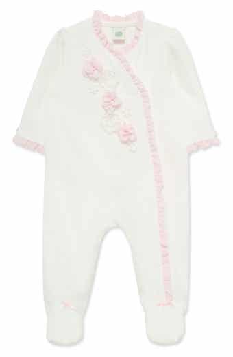 Velour Flowers Footie