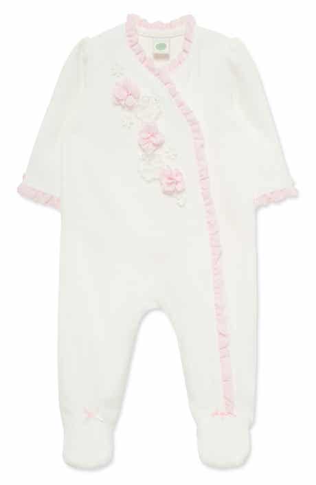 Velour Flowers Footie