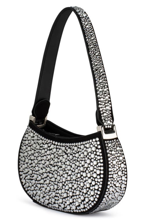Olga Berg Desie Crystal Shoulder Bag In Black