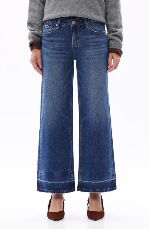 Bayeas Low Rise Ankle Wide Leg Jeans In Blue