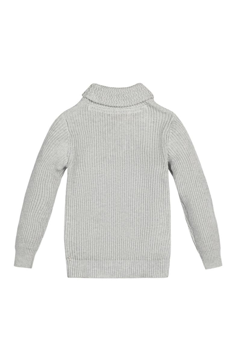 Hope & Henry Baby Boys' Organic Shawl Collar Sweater, Infant, Alternate, color, Light Gray Textured Collar