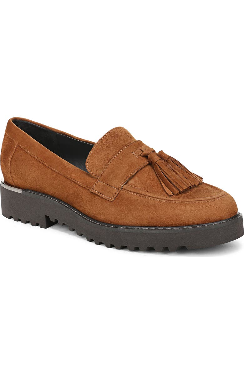 Franco Sarto Carolyn Tassel Loafer, Main, color, Saddle Brown