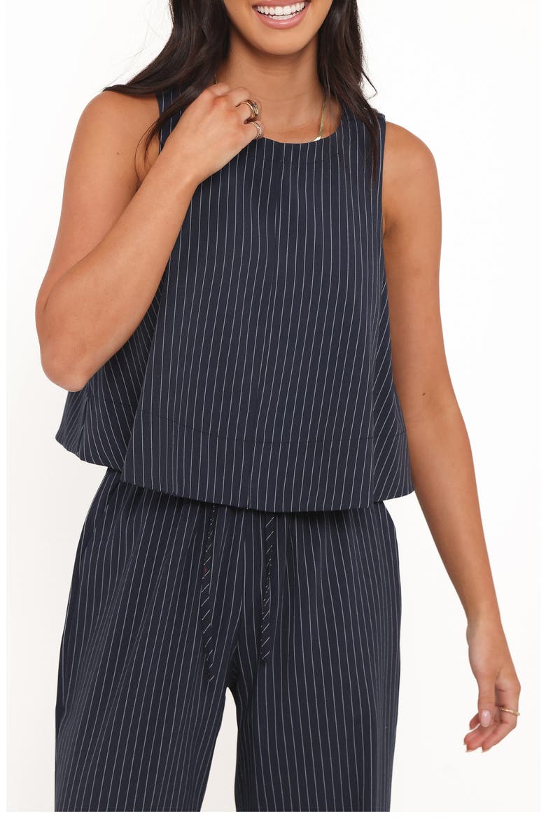 Enda Striped Top, Main, color, NAVY WHITE STRIPE