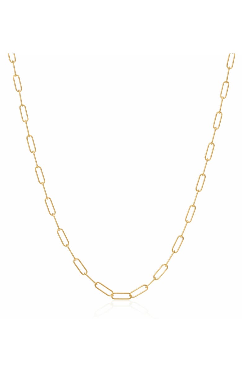 Donatello Gian Sterling Silver Gold-Tone Paperclip Necklace, Main, color, Gold