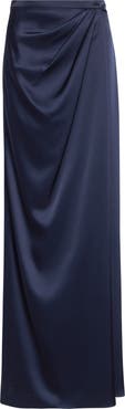 ST. JOHN Penelope Liquid Satin Evening Skirt