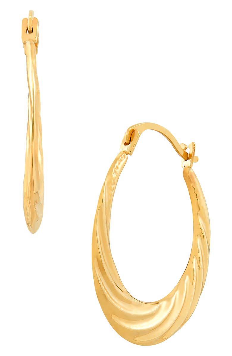 Frankie & Zoe Twisted Hoop Earrings, Main, color, Yellow Gold