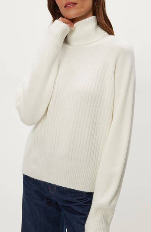 Michael Stars Storm Rib Turtleneck Sweater In White