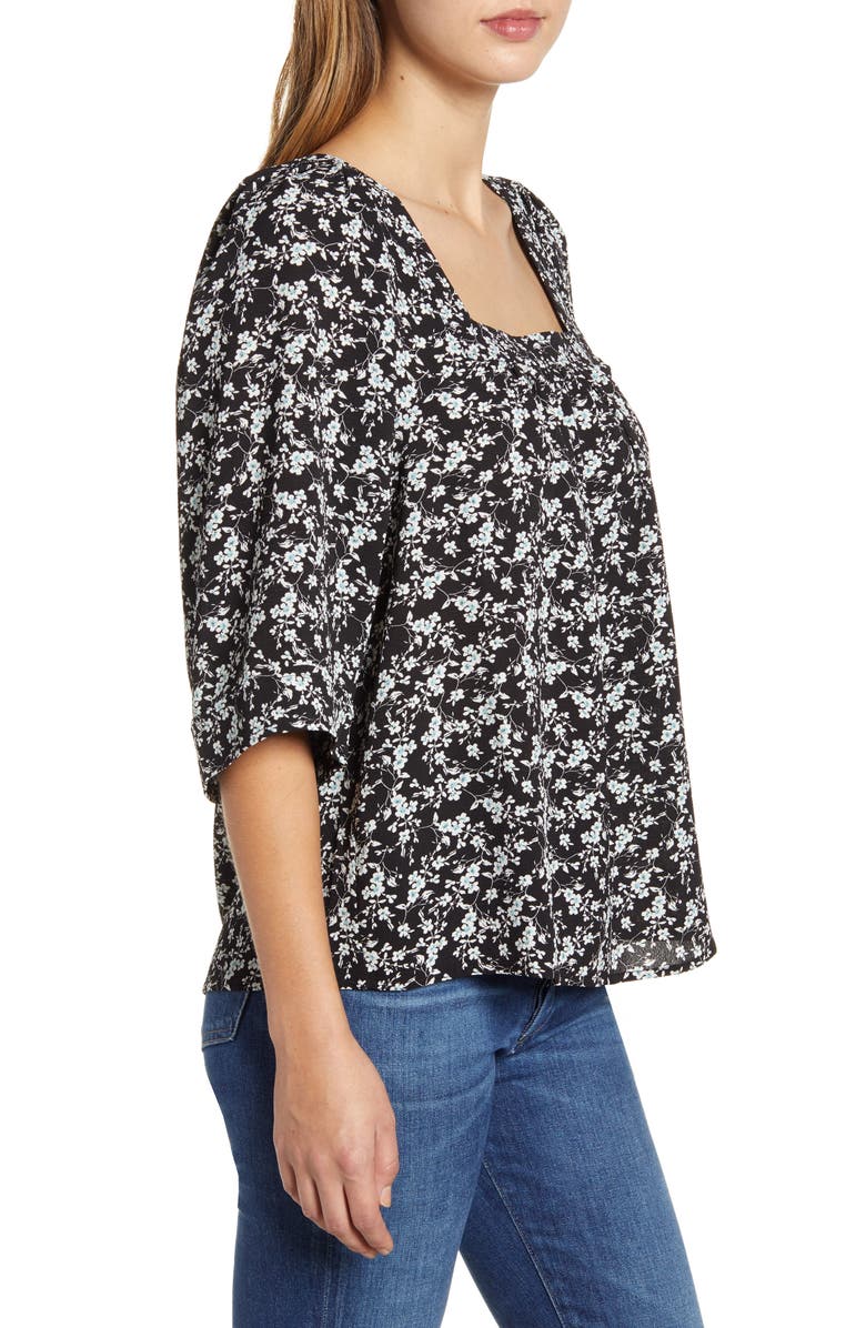 Bobeau Square Neck Top, Alternate, color, 