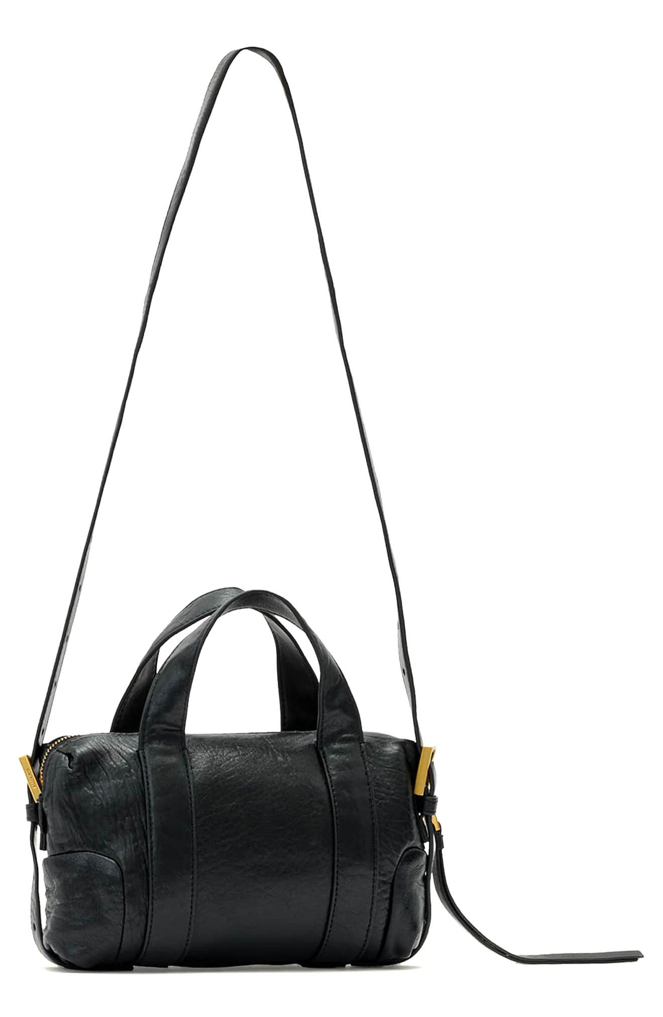 AllSaints Ares G Compact Crossbody Bag, Alternate, color, Black