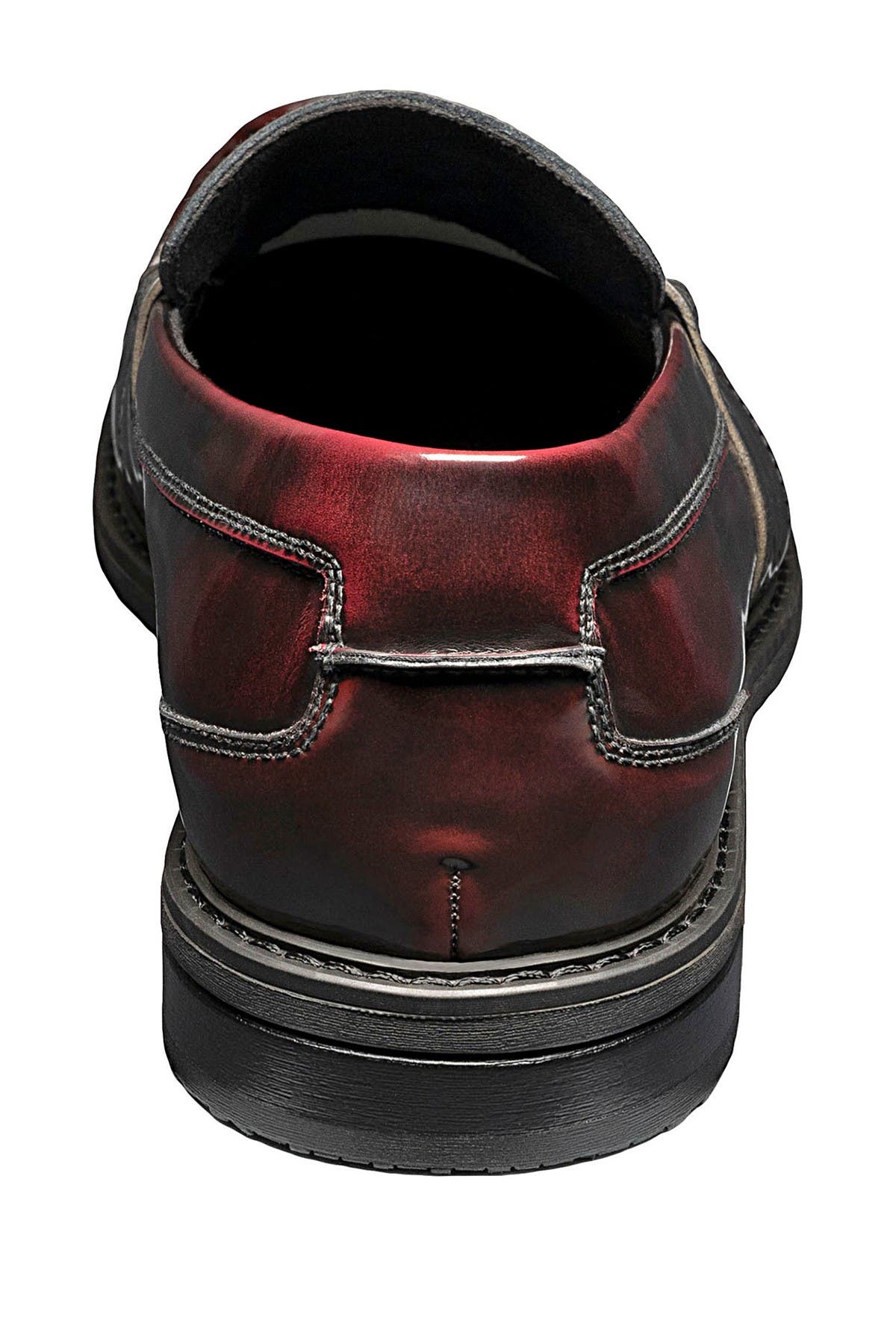 Lincoln Leather Moc Toe Penny Loafer - Wide Width Available, Alternate, color, POLISHED BURGUNDY