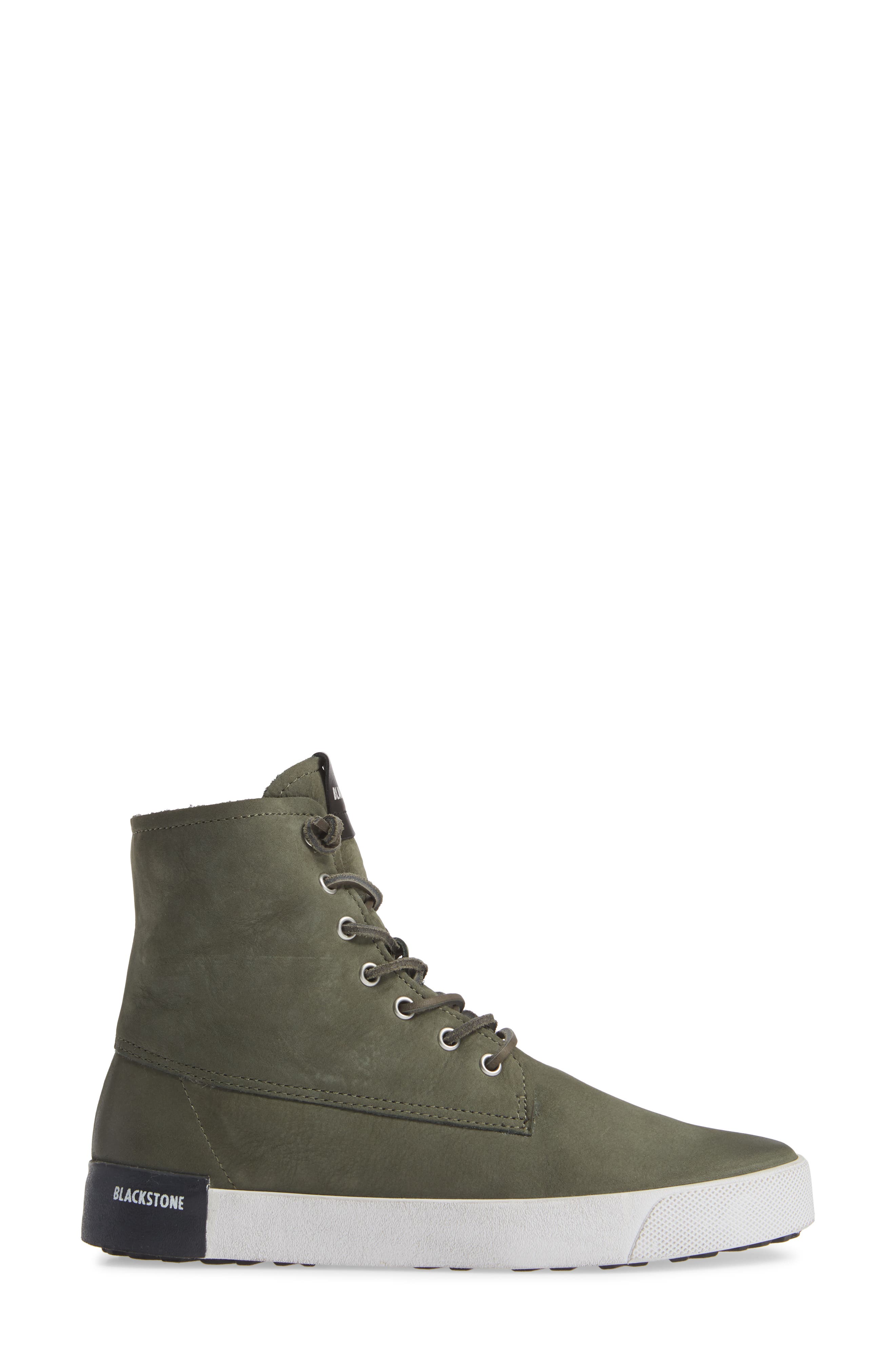 QL41 High Top Sneaker with Genuine Shearling Lining, Alternate, color, GREEN LEATHER