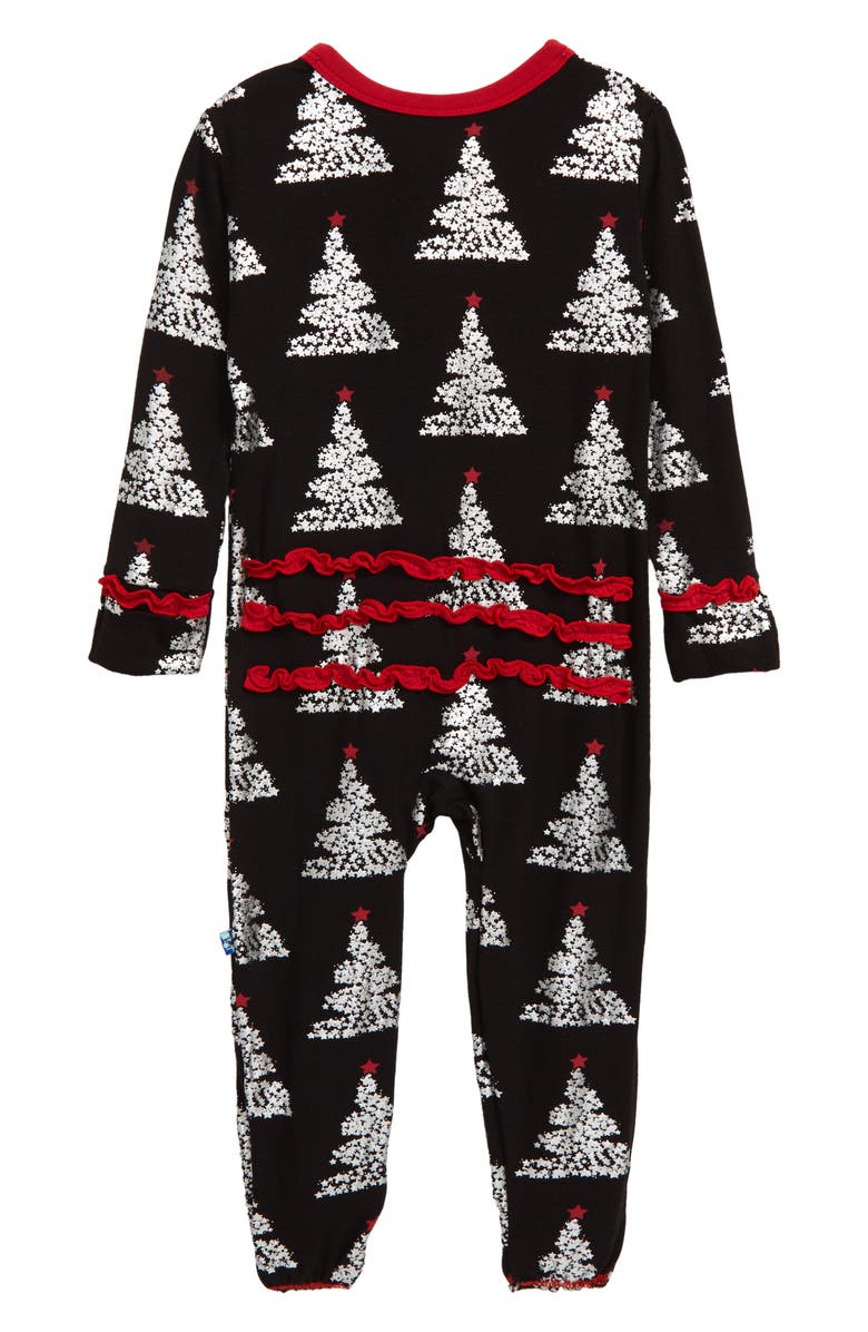 KicKee Pants Muffin Ruffle Jersey Footie, Alternate, color,