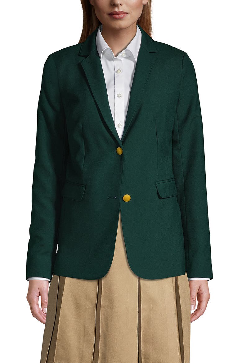 School Uniform  Hopsack Blazer, Main, color, Evergreen