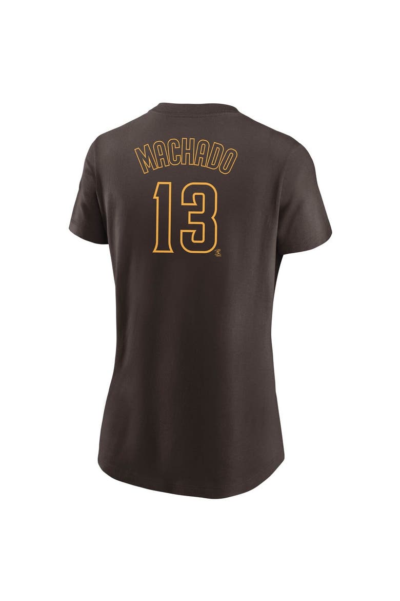 Women's Nike Manny Machado Brown San Diego Padres Name & Number T-Shirt, Alternate, color, Brown