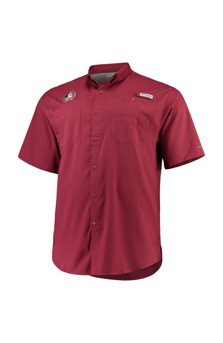 Columbia Men's Columbia Garnet Florida State Seminoles Big & Tall Collegiate Tamiami Button-Down Shirt, Alternate, color, 